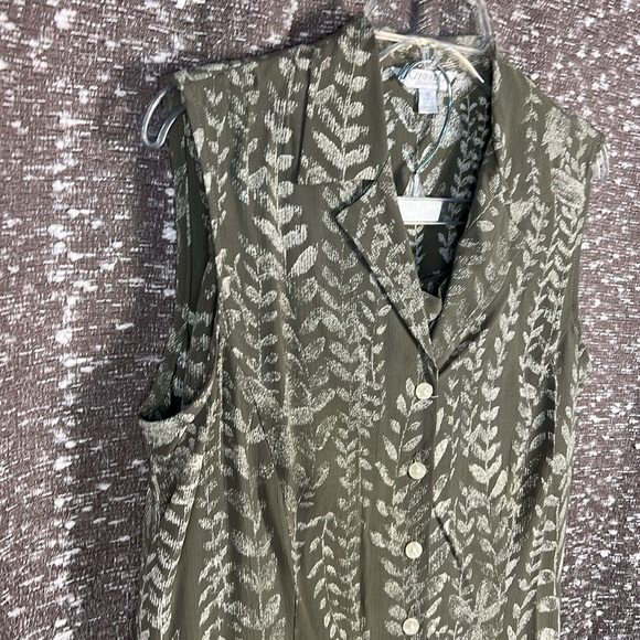 Conrad C Button Up Shirt and Pants Plants Herb Floral 2 Piece Set Size 10 - Picture 4 of 15